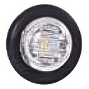White LED Position Light Round 12/24V | Clear Lens