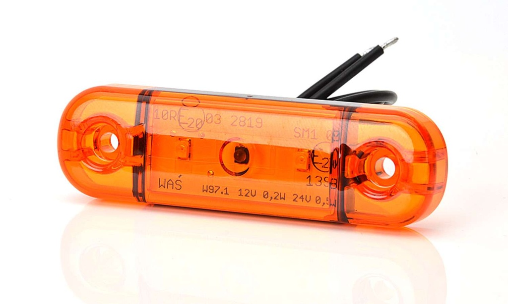 LED Sidemarker ultrathin mounting 3 LEDs 9-36V orange