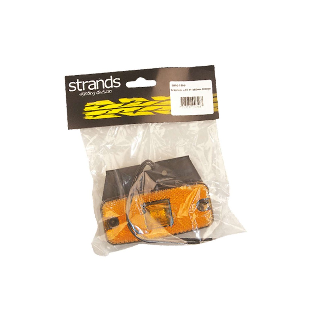 Side Marker Light 12-24V with Mounting Base - Amber