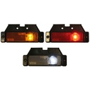 LED Side Marker + Mounting Base 12-24V - Red