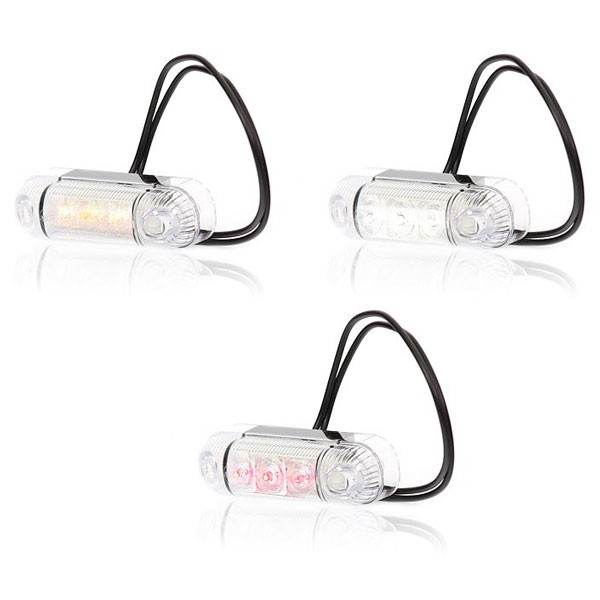 3-LED Surface-Mounted Position Light 12-24V - Red