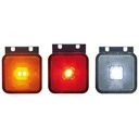 LED Position Light Square 12-24V with Bracket | White
