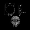 Firefly Professional Full LED Driving Light 9"