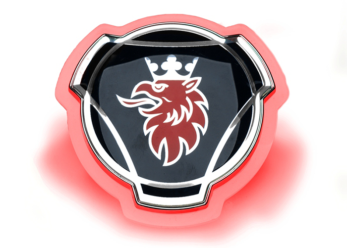 Illuminated Scania LED Emblem - Red