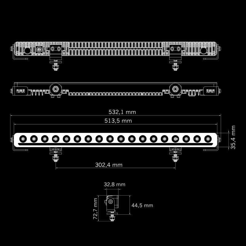 Sunvisor for Volkswagen Crafter & MAN TGE 2017-2024 | LED Bar