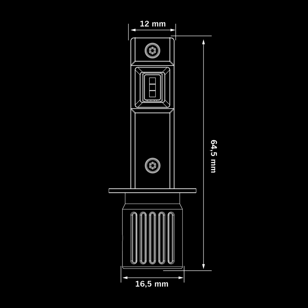 Big Energy LED Conversion Kit H1 12-24V Low Beam