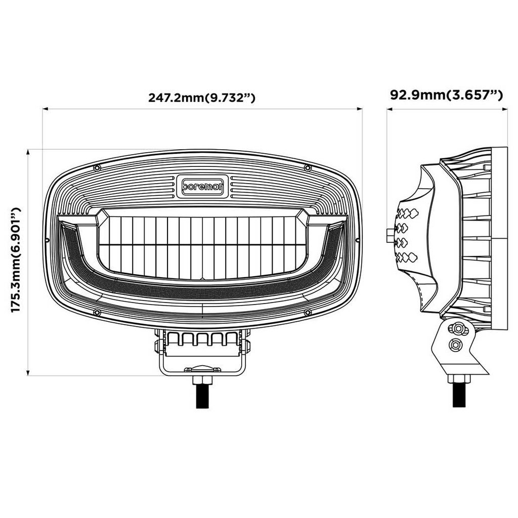 Boreman FULL LED Phantom "S" Oval Driving Light