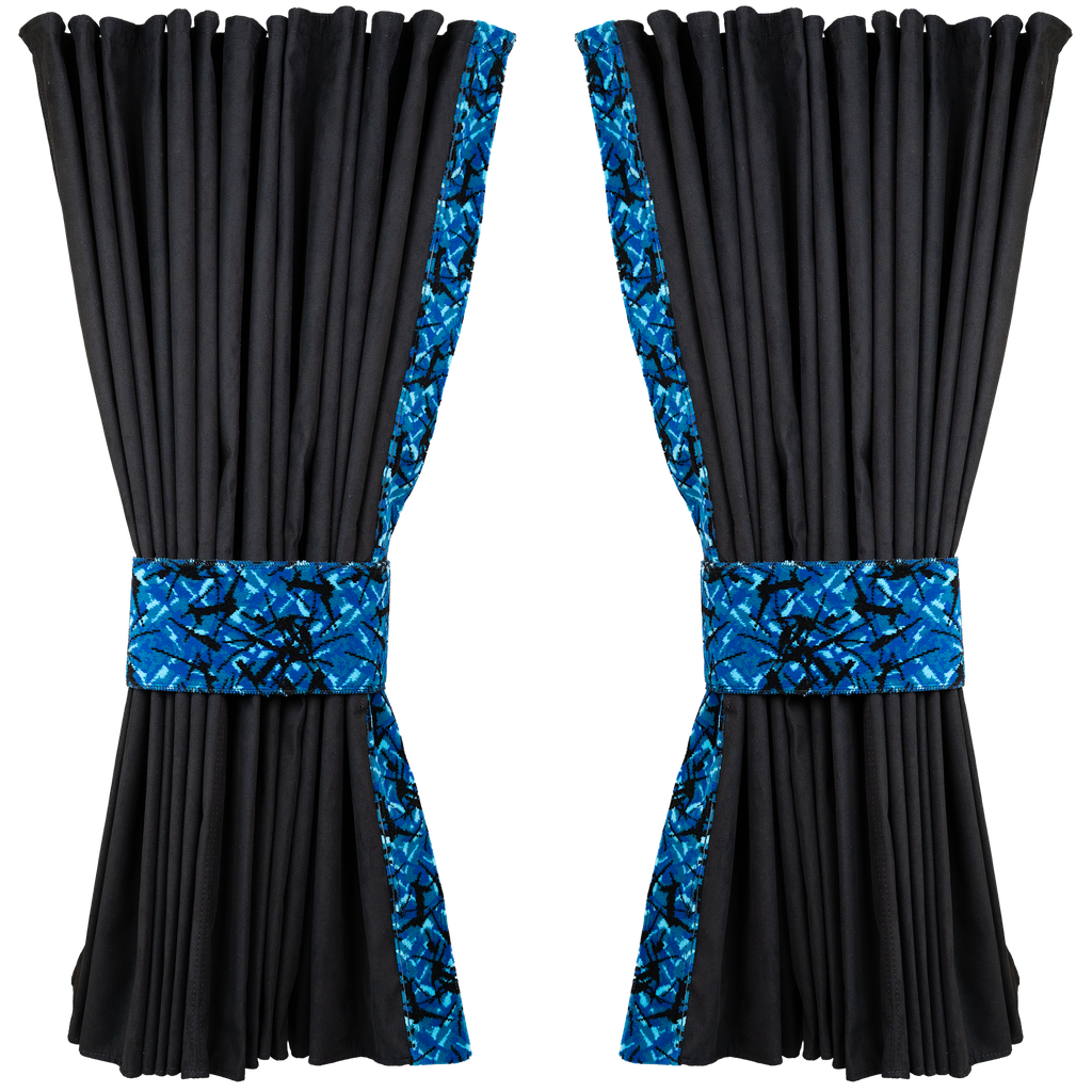 Nedking Side Curtains | Danish Blue | 95cm