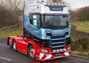 (St Steel) (SSS22) SideBars Scania Next Gen. tag axle 6x2 2950mm wb end 2018
