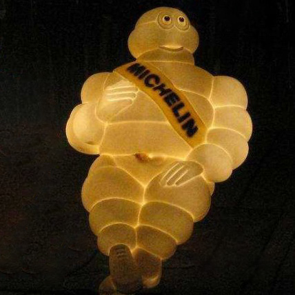 Old School Michelin Man with Halogen Lighting