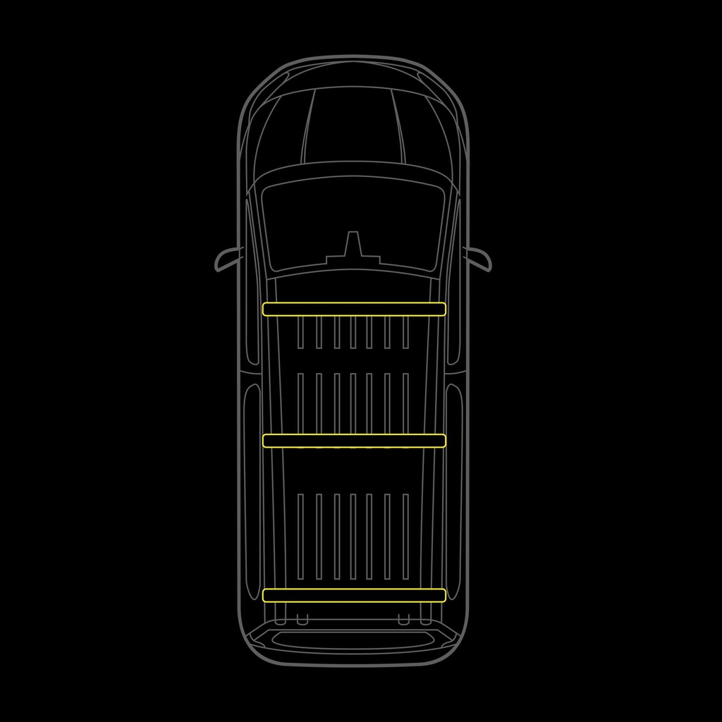 Cruise Light C-rack - KIA PV5 - 3 Racks
