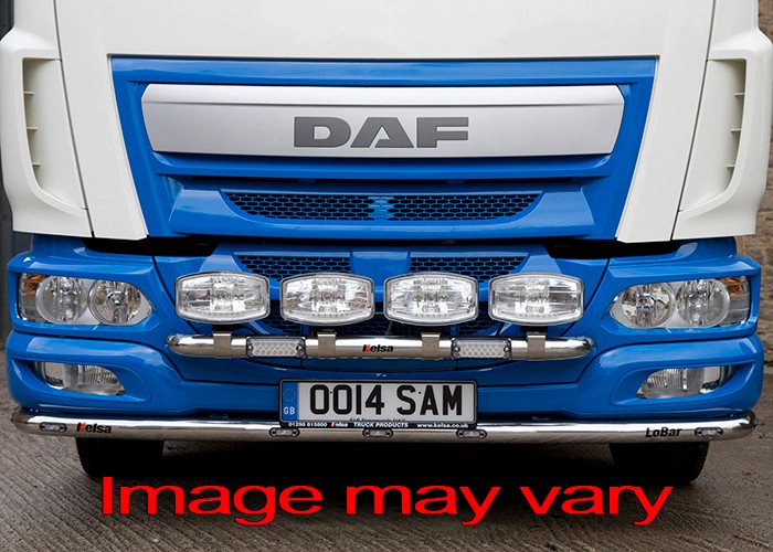 LoBar Edelstahl mit 5 weißen & 2 gelben LEDs - DAF LF, Euro 6 
