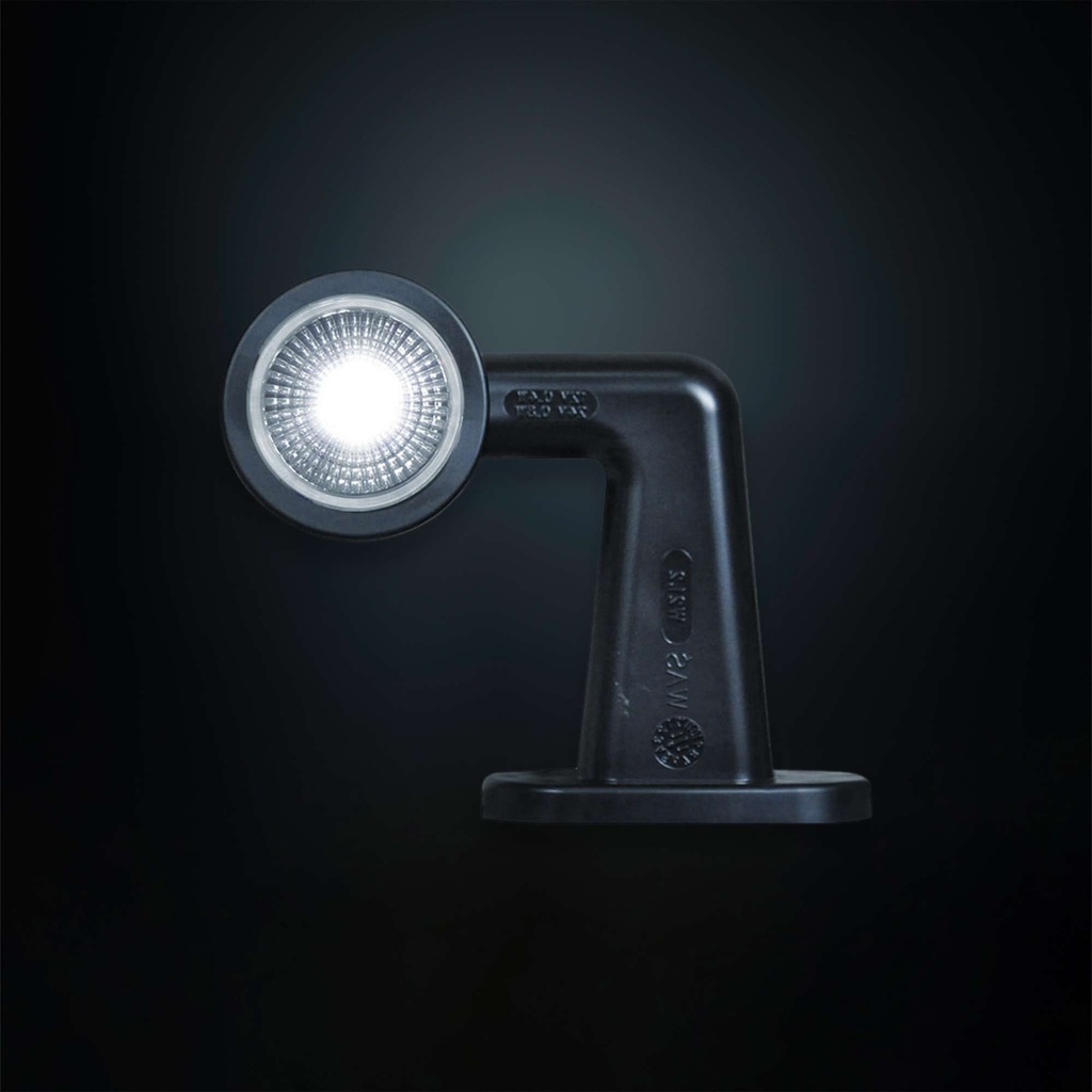 Short Rubber Arm with Red/White Position Lights - Left