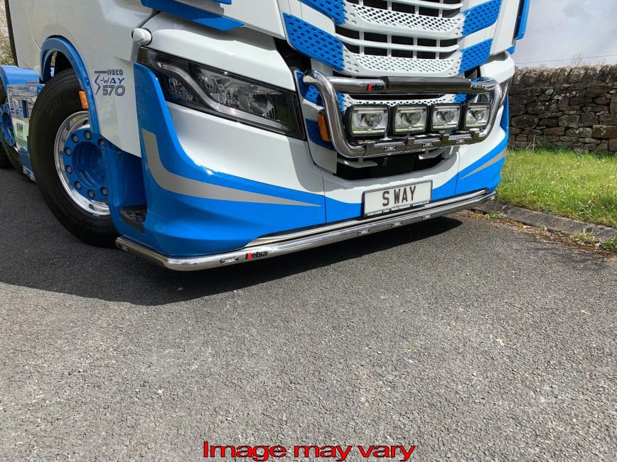 Stainless Steel LoBar for Iveco S-Way | 7 Amber LEDs
