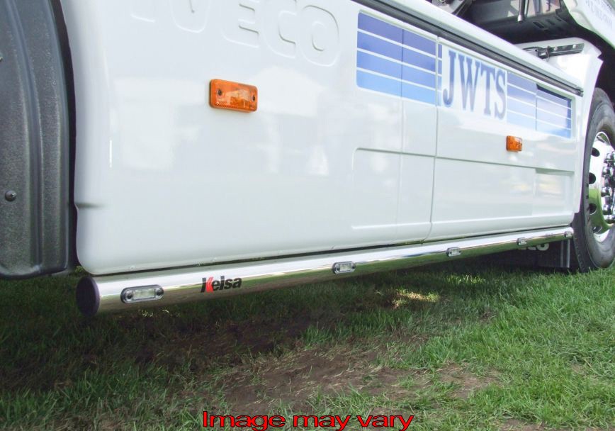 STRALIS CUBE 4X2 SIDEBARS WITH AMBER LEDS Alu. (pair)