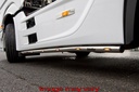 SideBars Edelstahl mit 5 gelben LEDs - Mercedes B Actros MP4 2011+, 3850mm Radstand