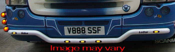 LoBar Aluminum Scania R1 Low Bumper - 5 Amber LEDs