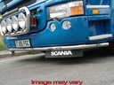 Aluminum LoBar for Scania R1 with High Bumper | 5 White & 2 Amber LEDs