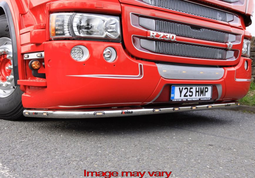 LoBar Aluminum Scania R2 Low Bumper - 7 Amber LEDs