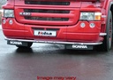 Stainless Steel LoBar for Scania R1 with Low Bumper | 7 Amber LEDs