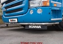 Stainless Steel LoBar for Scania R1 with High Bumper | 7 Amber LEDs