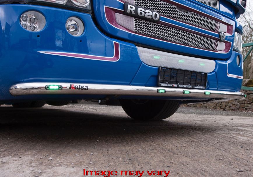 LoBar St. Steel Scania R2 Low Bumper - 5 Amber LEDs