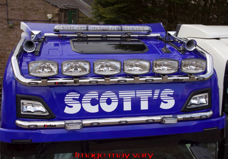 Aluminum VisorBar for Scania R&S NextGen Highline | 5 White LEDs