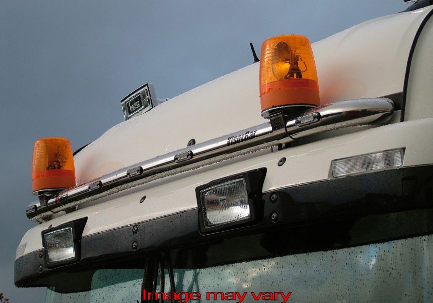 Stainless Steel VisorBar for Scania 4 & R Series Highline | 5 Amber LEDs