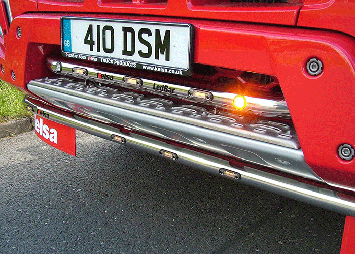 Stainless Steel LedBar for Volvo FMX II | 3 White LEDs