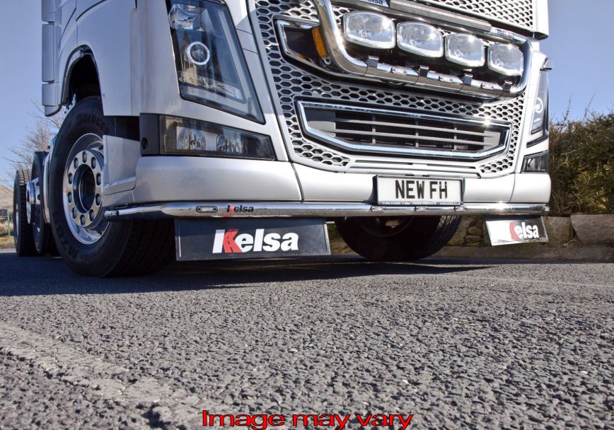 Stainless Steel LoBar for Volvo FH/FM4 & 4B | 5 White & 2 Amber LEDs