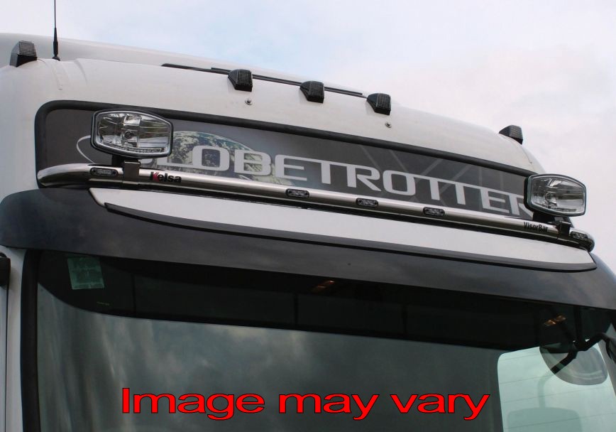 Stainless Steel VisorBar for Volvo FM/FH2 | 5 White LEDs
