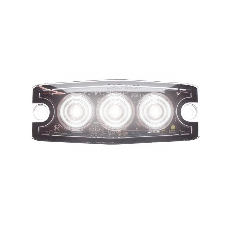 3-LED Ultra Thin Strobe Light - White
