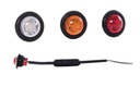 Red LED Position Light Round 12/24V | Clear Lens