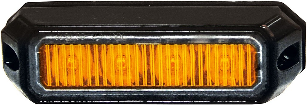 STROBE LIGHT 4 LED, 9-30V DC, ORANGE