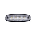 LED-Blitz 9-30V 4 LEDs Extra dünn - Orange