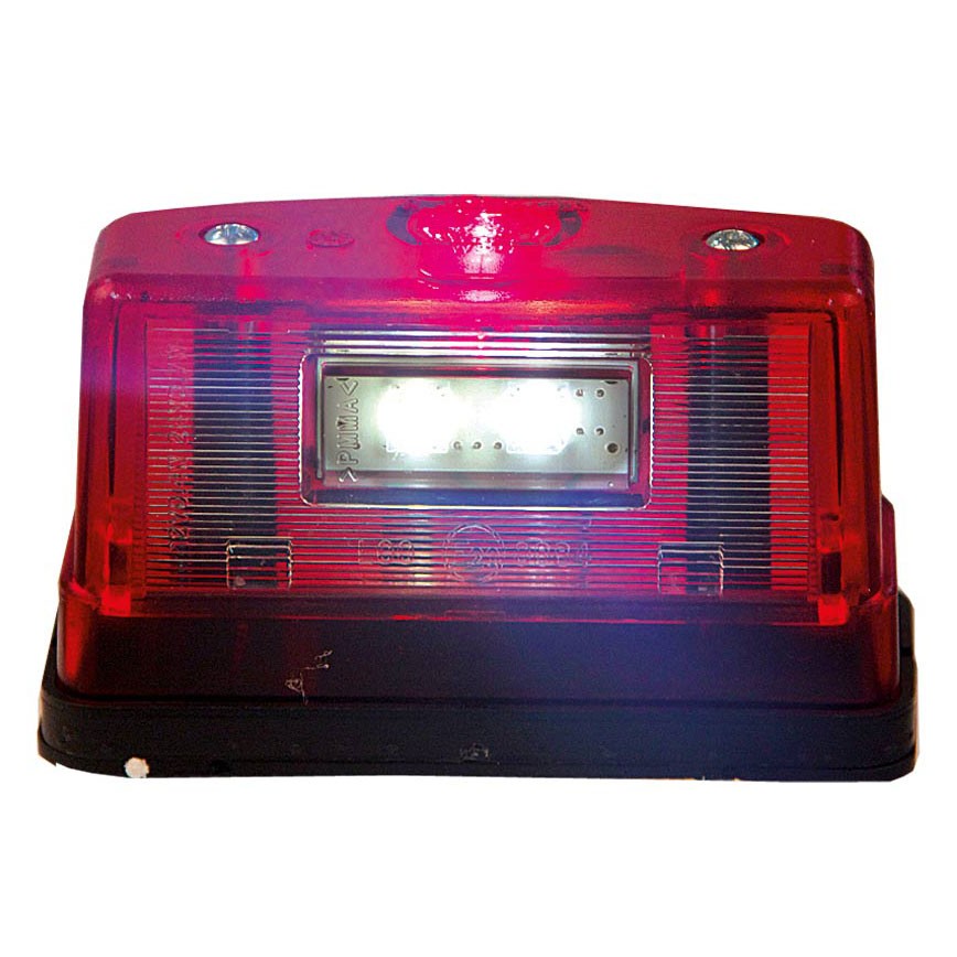 2-LED License Plate Light | Red 12-24V