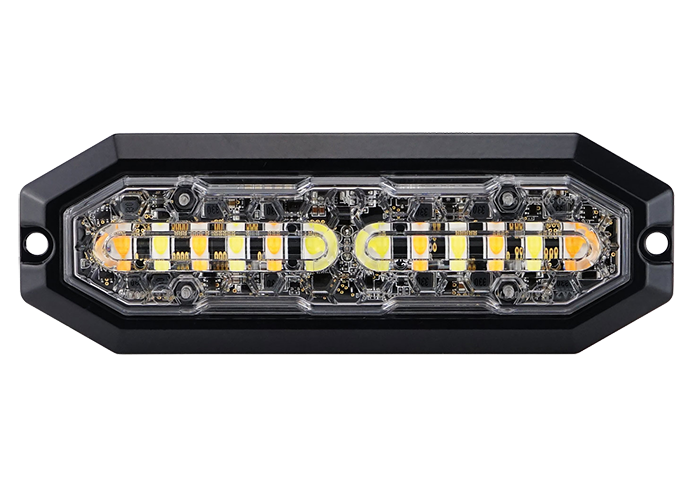 12-LED Strobe Light 12-24V Dual Color with Clear Lens