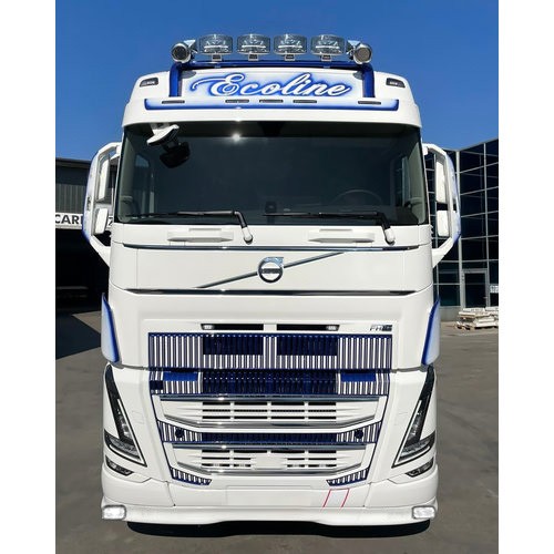Bumper Spoiler for Volvo FH4/4B | Type 1 | 12cm Deeper | 2x White Talmu