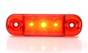 3-LED Ultra Slim Position Light 9-36V - Red + 5 Meter Cable