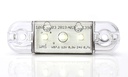 3-LED Ultra Slim Position Light 9-36V - White + 5 Meter Cable