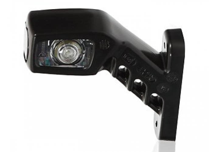 Red / white / orange LED width lamp 12-24V Right corner 135MM