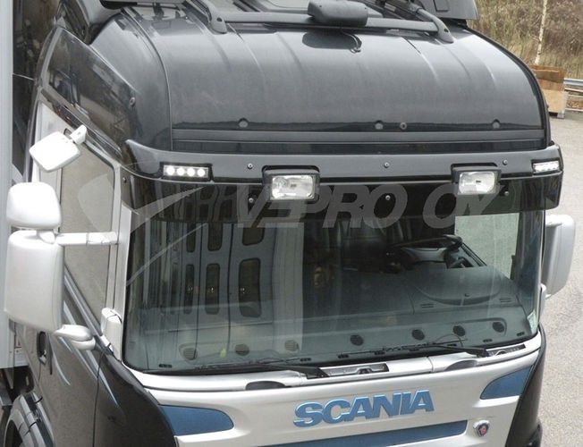 Acrylic Screen for XL Sunvisor Scania 4 & R Series Normal/Highline with Lampholes for 2 Position Lights & 2 Headights