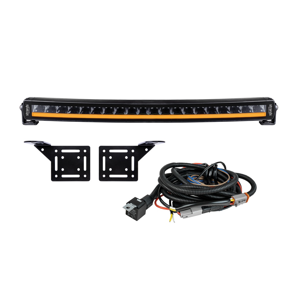Siberia Single Row Curved LED Bar 22" + Mounting Kit