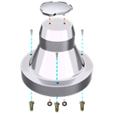 Stainless Steel Hub Pot 22.5" for Scania