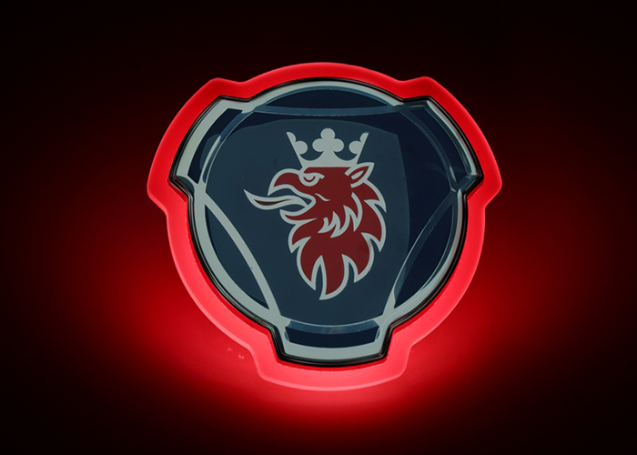 Illuminated Scania LED Emblem - Red
