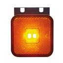 LED Side Marker Light Square 12-24V with Bracket | Amber