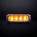 Dark Knight Strobe Light Amber 4 LED Clear Lens