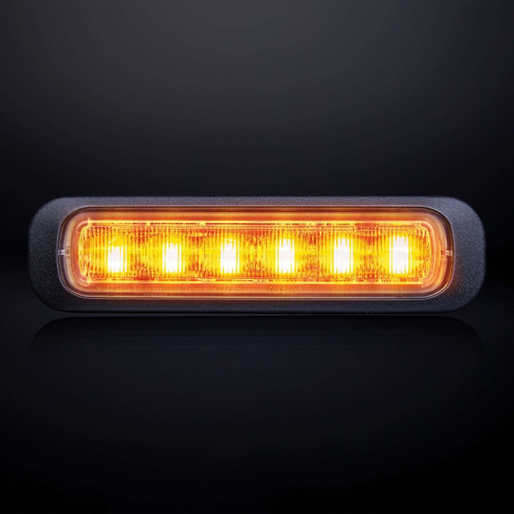 Dark Knight Strobe Light Amber 6 LED Dark Lens 