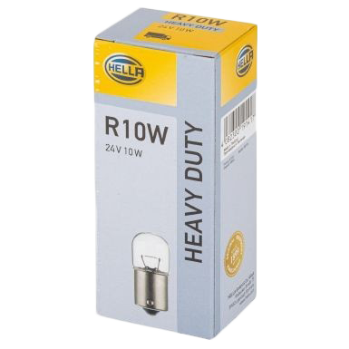 [4635015-10W] Hella R10W Ba15s Halogen Lamps 24V | Set of 10 Pieces