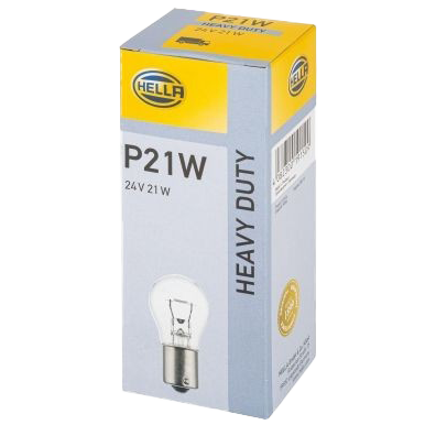 [4635015-21W] Hella P21W Ba15s Halogen Lamps 24V | Set of 10 Pieces